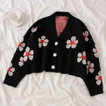 Load image into Gallery viewer, 'Daisy' Floral Cropped Cardigan - Velantris