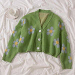 Load image into Gallery viewer, 'Daisy' Floral Cropped Cardigan - Velantris