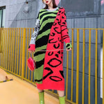 Load image into Gallery viewer, 'Jessy' Mixed Animal Prints Sweater Dress - Velantris