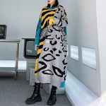 Load image into Gallery viewer, 'Jessy' Mixed Animal Prints Sweater Dress - Velantris