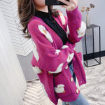 Load image into Gallery viewer, 'Counting Sheep' V-Neck Knit Cardigan