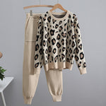 Load image into Gallery viewer, 'Cecilia' Fine Knit Leopard Print Loungewear Set