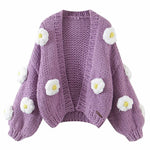 Load image into Gallery viewer, 'Dahlia' Chunky Knit Cropped Cardigan