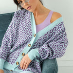 Load image into Gallery viewer, 'Sofia' Diamond Print Cardigan