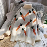 Load image into Gallery viewer, Carrot Print Turtleneck Jumper