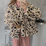 Load image into Gallery viewer, 'Simone' Black and White Dalmatian Print Faux Fur Coat