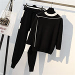 Load image into Gallery viewer, Contrast Details Fine Knit Loungewear Set - Velantris
