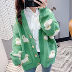 Load image into Gallery viewer, &#39;Counting Sheep&#39; V-Neck Knit Cardigan - Velantris
