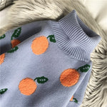 Load image into Gallery viewer, &#39;Arancia&#39; Orange Print Turtleneck Jumper
