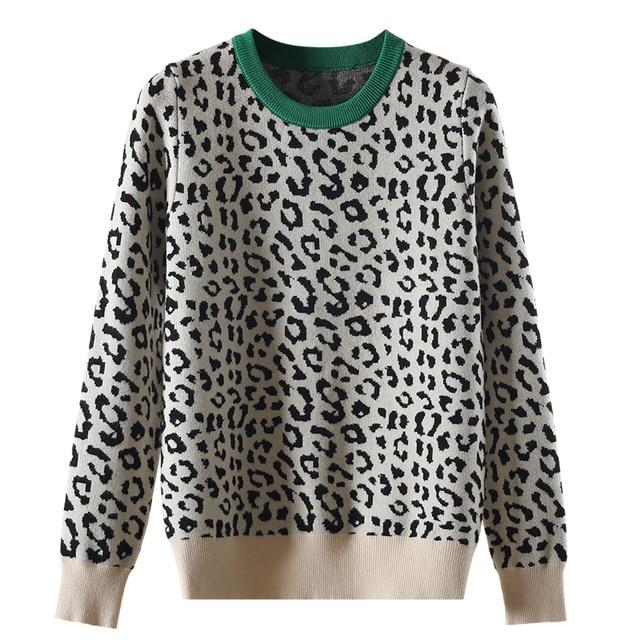 'Ella' Snow Leopard Print Jumper - Velantris