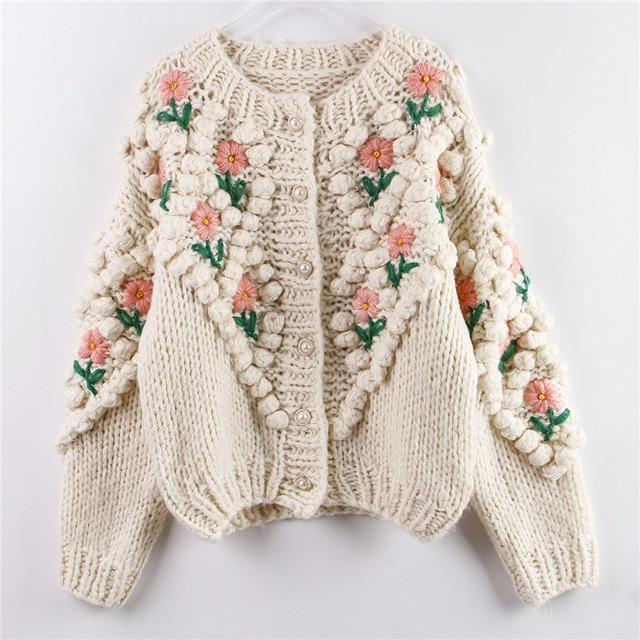 'Flora' Embroidered Cardigan - Velantris