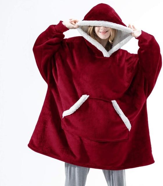 'Fluffie' Giant Hoodie with Sherpa Lining - Velantris