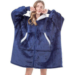 'Fluffie' Giant Hoodie with Sherpa Lining and Zip - Velantris