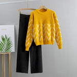 Load image into Gallery viewer, Geometric Jacquard Loungewear Set - Velantris
