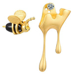 Load image into Gallery viewer, &#39;Honey Bee&#39; Handmade Gold Plated Earrings - Velantris
