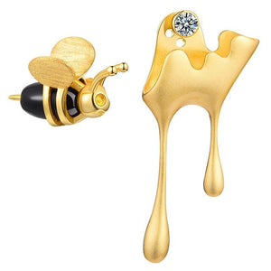 'Honey Bee' Handmade Gold Plated Earrings - Velantris