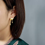 Load image into Gallery viewer, &#39;Honey Bee&#39; Handmade Gold Plated Earrings - Velantris
