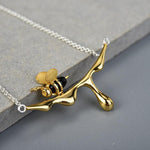 Load image into Gallery viewer, &#39;Honey Bee&#39; Handmade Gold Plated Necklace - Velantris
