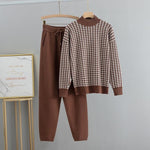 Load image into Gallery viewer, Houndstooth Fine Knit Loungewear Set - Velantris
