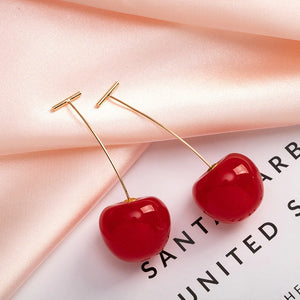 Cute 3D Cherry Earrings