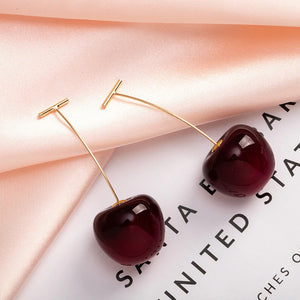 Cute 3D Cherry Earrings