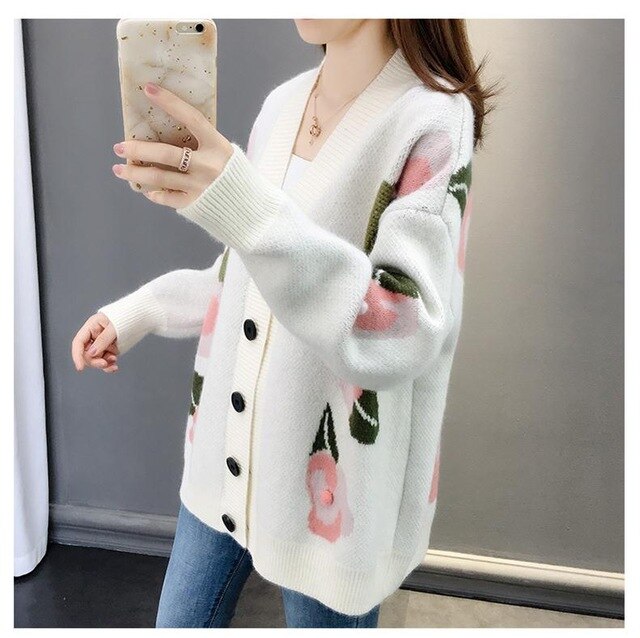 'Rose' Floral Cardigan