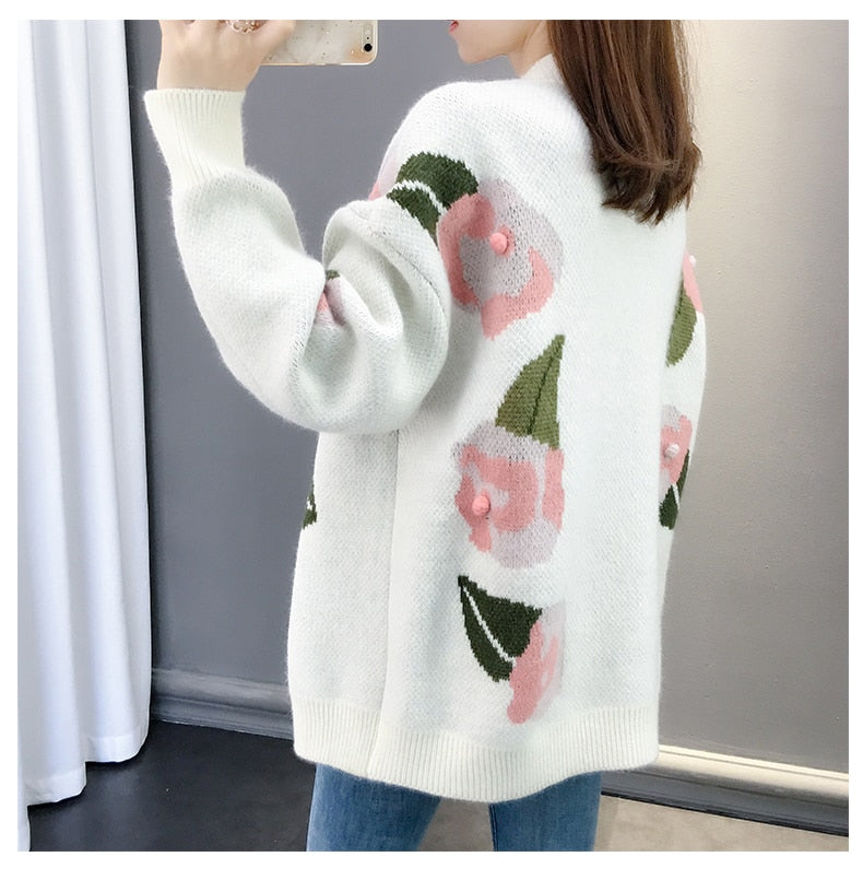 'Rose' Floral Cardigan