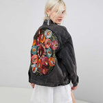 Load image into Gallery viewer, &#39;Kate&#39; Embroidered Back Denim Jacket
