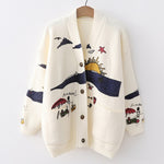 Load image into Gallery viewer, &#39;Life&#39;s A Beach&#39; Printed V-Neck Cardigan
