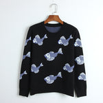 Load image into Gallery viewer, &#39;Under The Sea&#39; Fish Print Jumper
