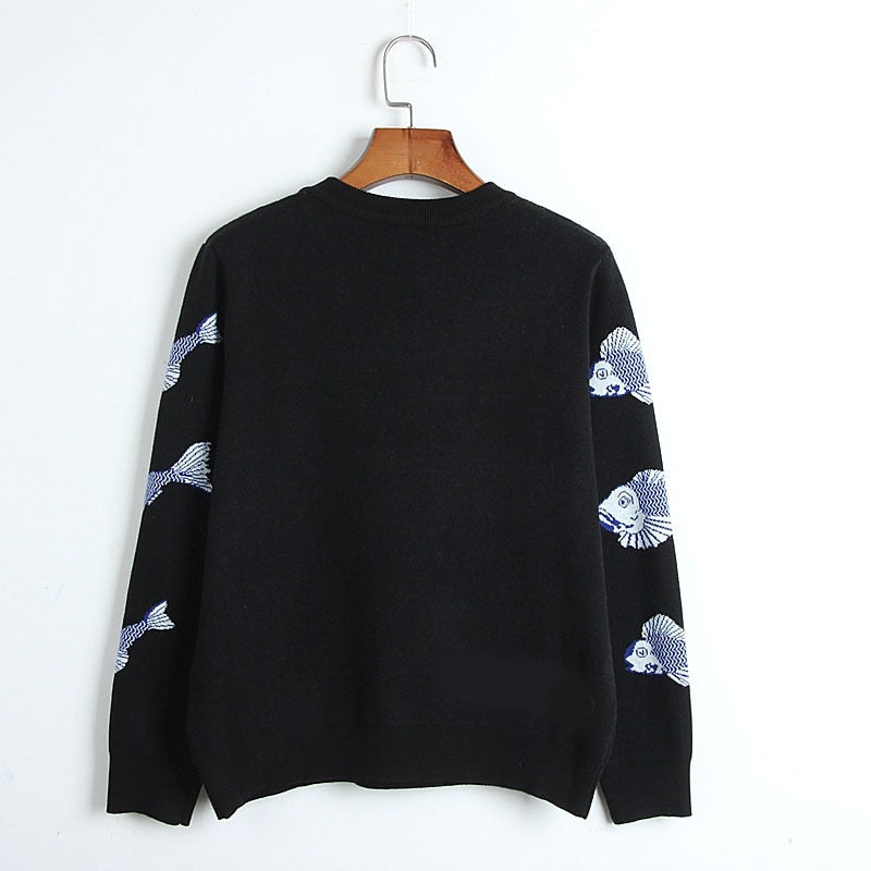 'Under The Sea' Fish Print Jumper