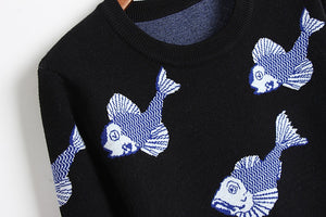 'Under The Sea' Fish Print Jumper