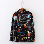 Load image into Gallery viewer, &#39;Doodles&#39; Printed Chiffon Shirt
