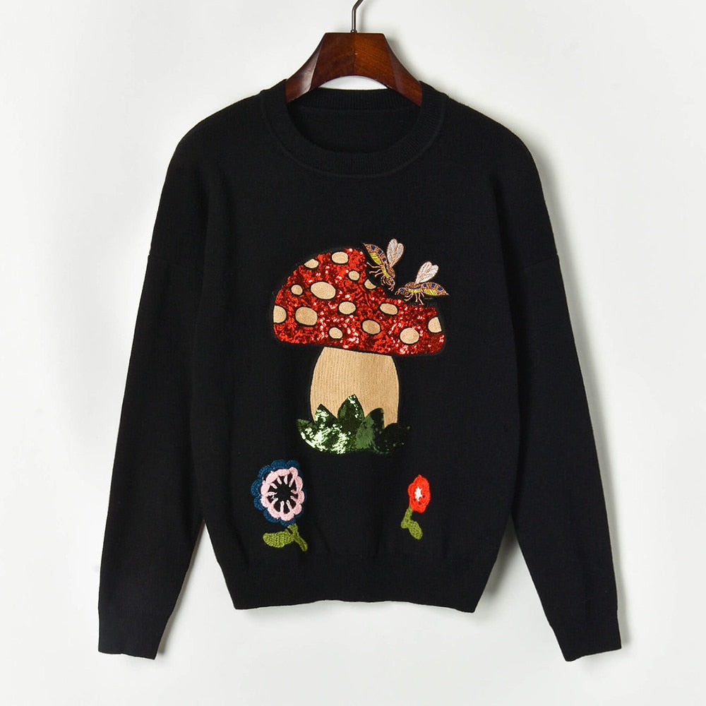 Sequined Mushroom Jumper