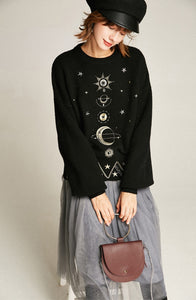 'My Moon and Stars' Embroidered Jumper