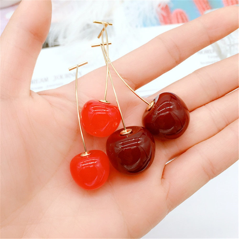 Cute 3D Cherry Earrings