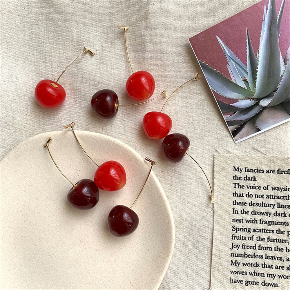 Cute 3D Cherry Earrings