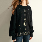 Load image into Gallery viewer, &#39;My Moon and Stars&#39; Embroidered Jumper
