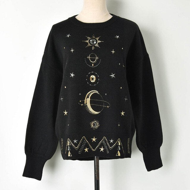 'My Moon and Stars' Embroidered Jumper