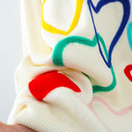 Load image into Gallery viewer, &#39;Rainbow Hearts&#39; Fine Knit Jumper
