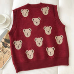 Load image into Gallery viewer, &#39;Paddington&#39; V-Neck Knitted Vest
