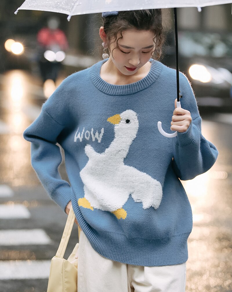 'Silly Goose' Round Neck Jumper