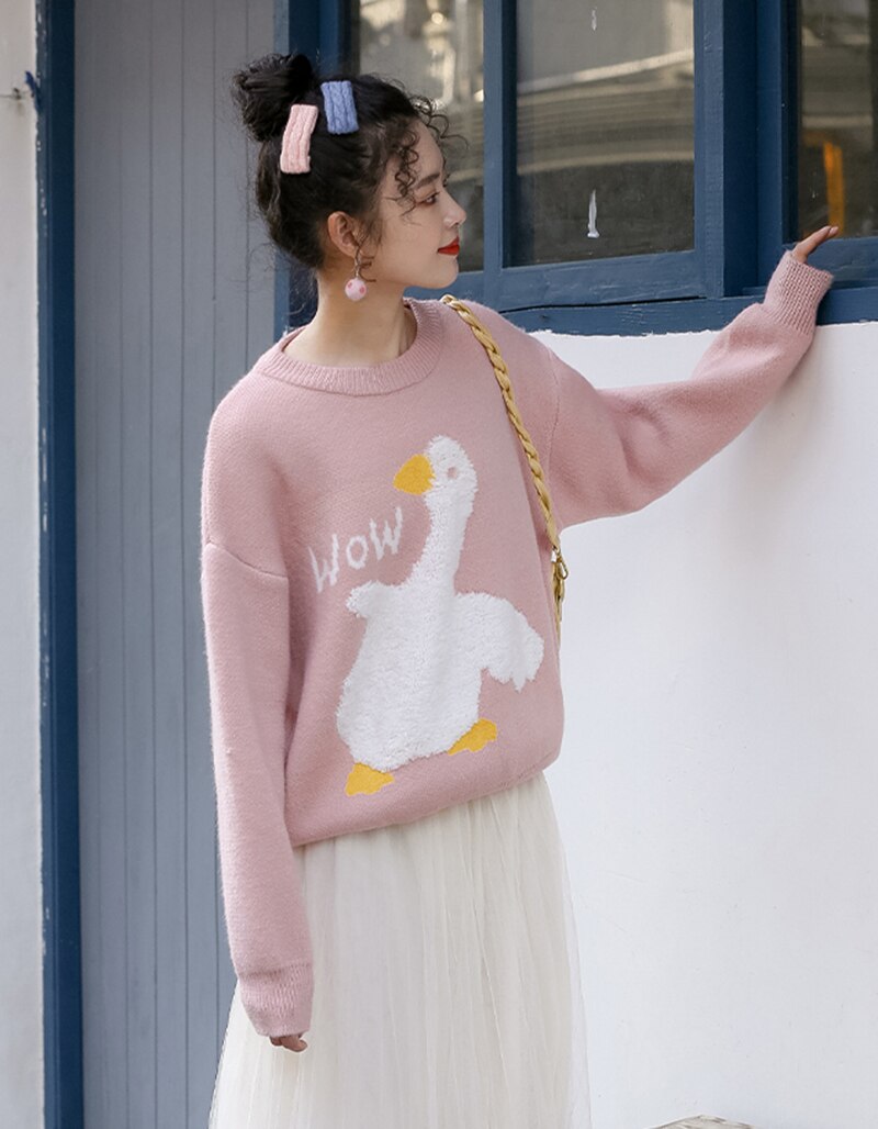 'Silly Goose' Round Neck Jumper