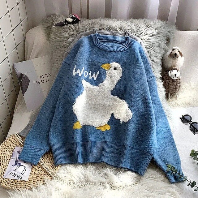 'Silly Goose' Round Neck Jumper