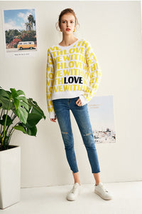 'With Love' Cotton Jumper