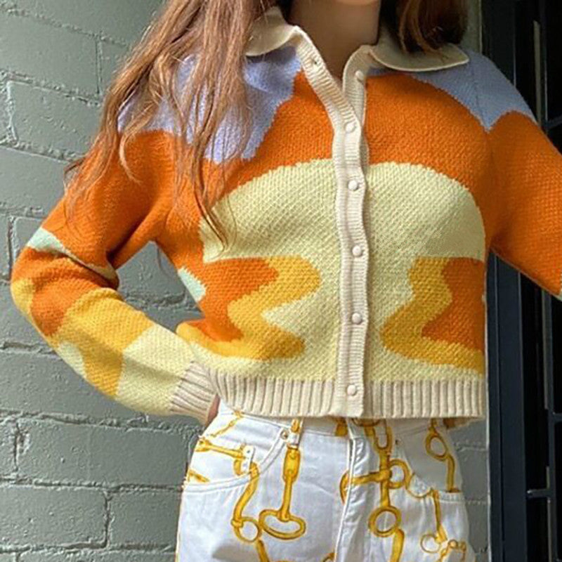 'Tequila Sunrise' Cropped Cardigan