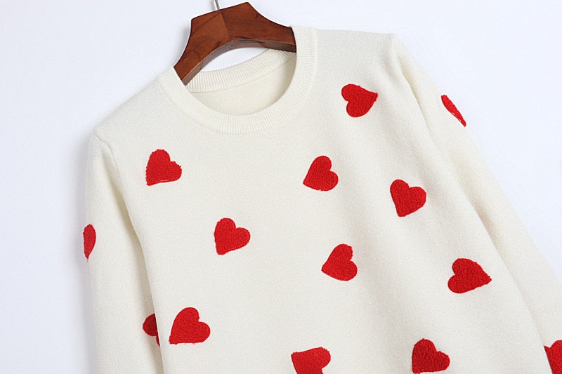 'Love is in the Air' Heart Print Jumper