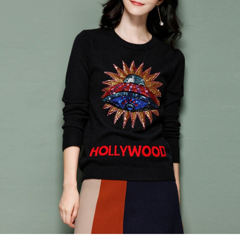 'Hollywood' Sequined UFO Jumper