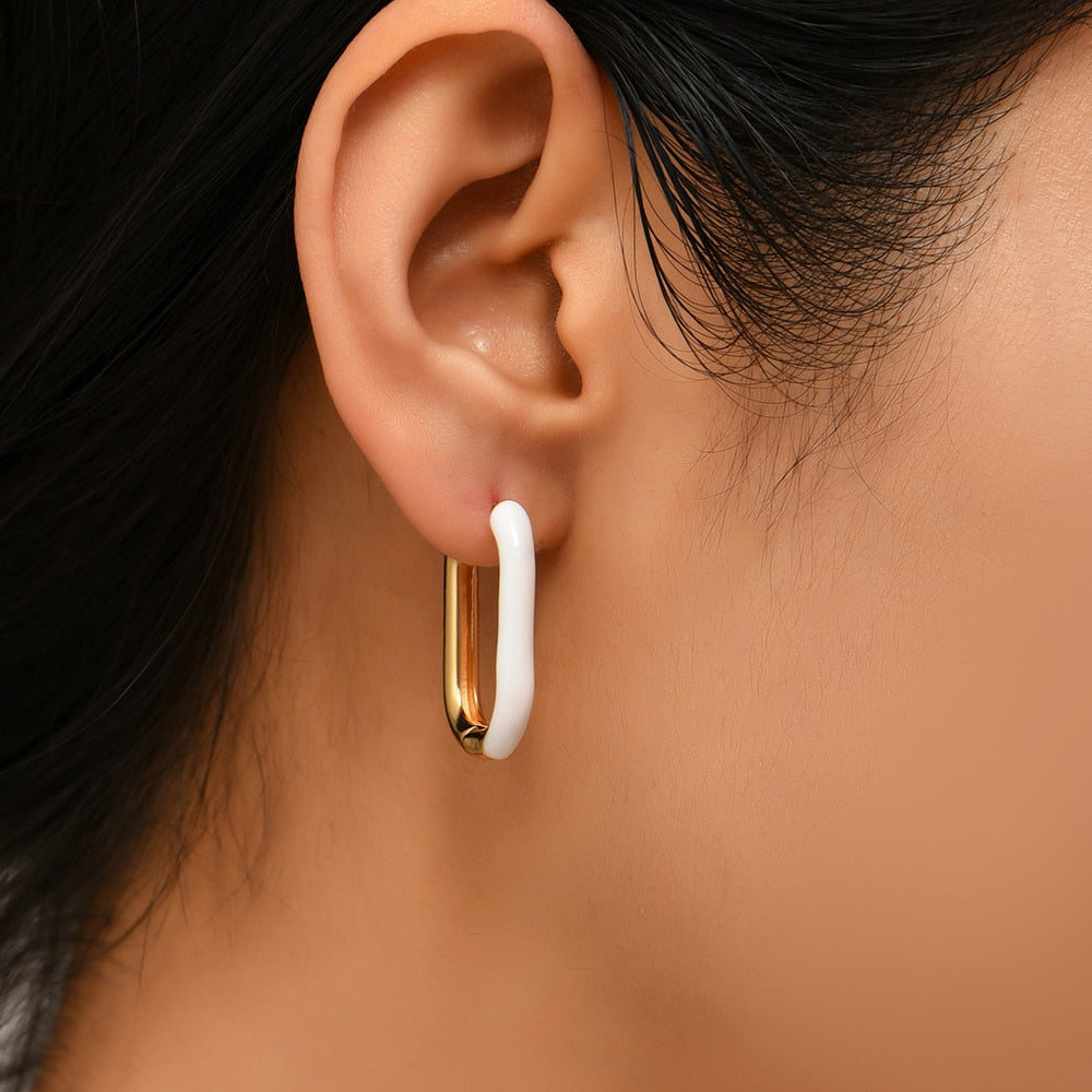 Minimalist Geometric Hoop Earrings