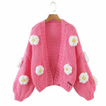 Load image into Gallery viewer, &#39;Dahlia&#39; Chunky Knit Cropped Cardigan
